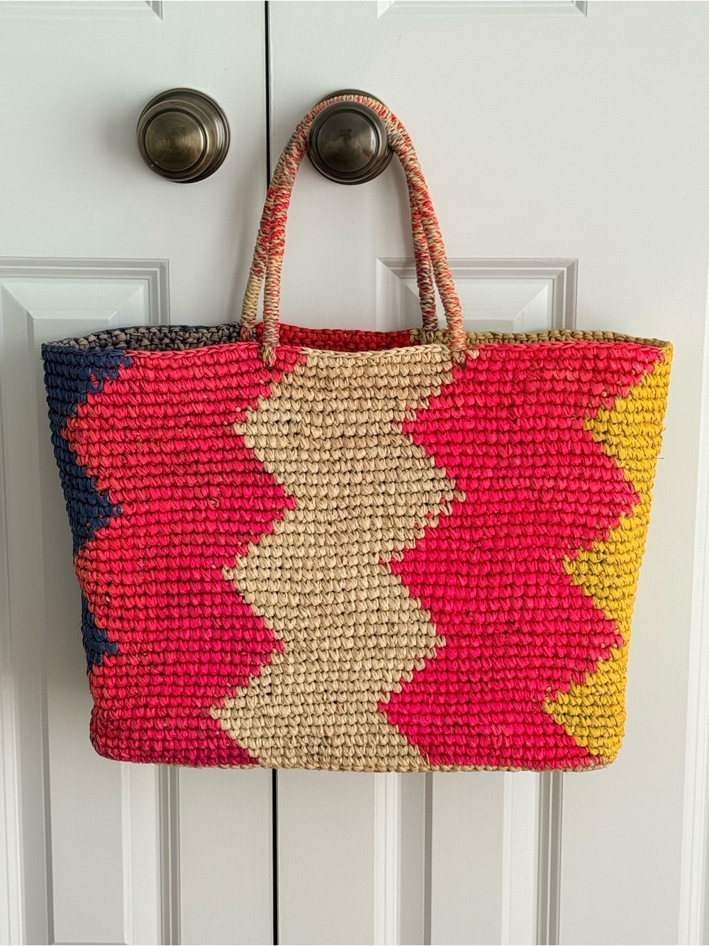 Sensi Studio Split Personality Straw Tote